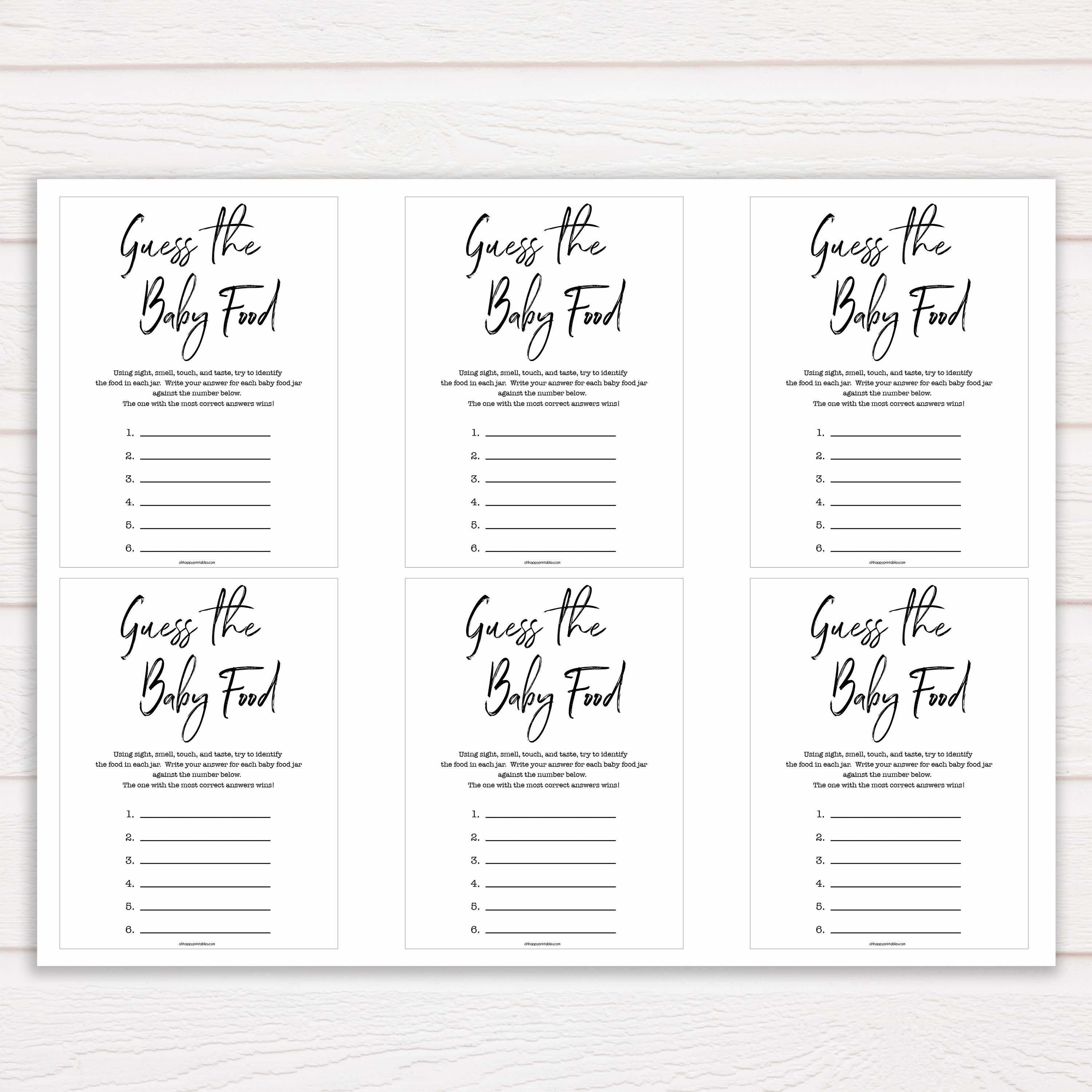 White Gender Neutral Baby Shower Guess The Baby Food, White Baby Shower Guess The Baby Food, White Baby Shower Games, Guess The Baby Food , fun baby games, popular baby game