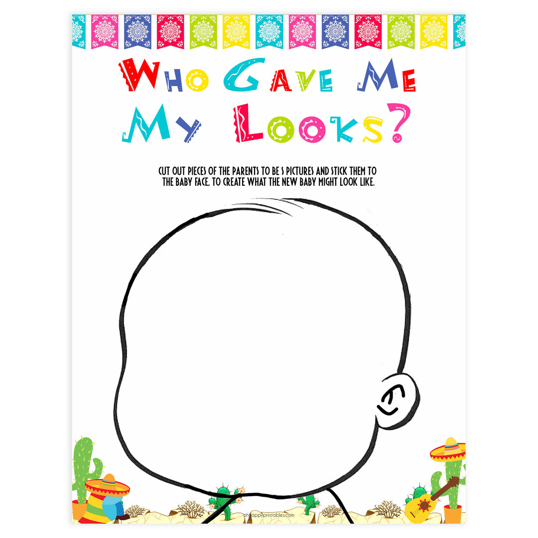baby looks game, Printable baby shower games, Mexican fiesta fun baby games, baby shower games, fun baby shower ideas, top baby shower ideas, fiesta shower baby shower, fiesta baby shower ideas