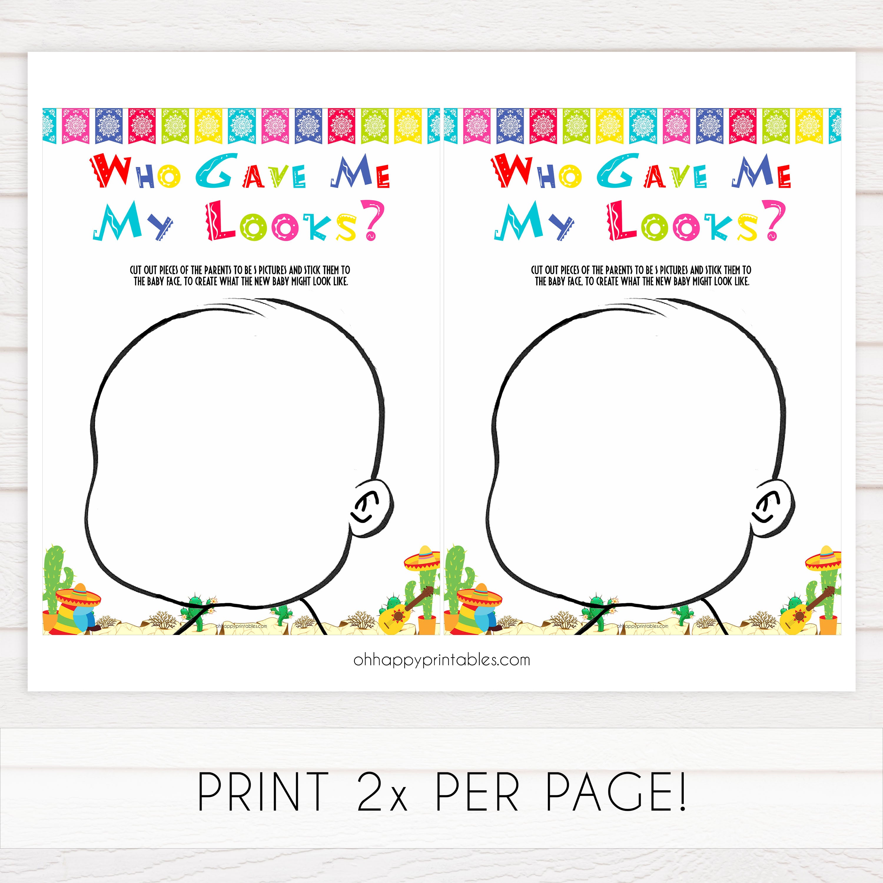 baby looks game, Printable baby shower games, Mexican fiesta fun baby games, baby shower games, fun baby shower ideas, top baby shower ideas, fiesta shower baby shower, fiesta baby shower ideas