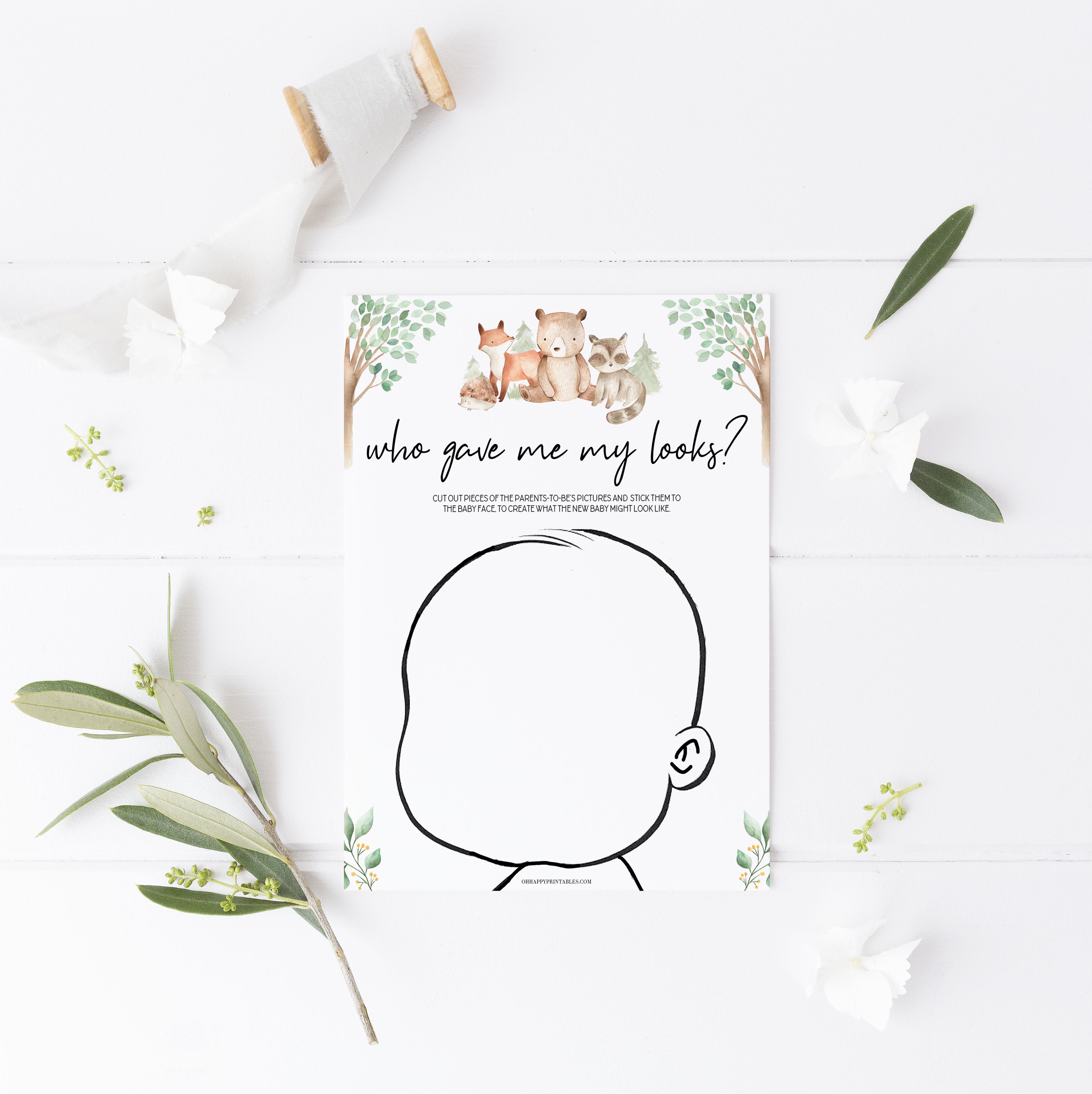 who gave me my looks games, Printable baby shower games, woodland animals baby games, baby shower games, fun baby shower ideas, top baby shower ideas, woodland baby shower, baby shower games, fun woodland animals baby shower ideas