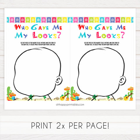 baby looks game, Printable baby shower games, Mexican fiesta fun baby games, baby shower games, fun baby shower ideas, top baby shower ideas, fiesta shower baby shower, fiesta baby shower ideas