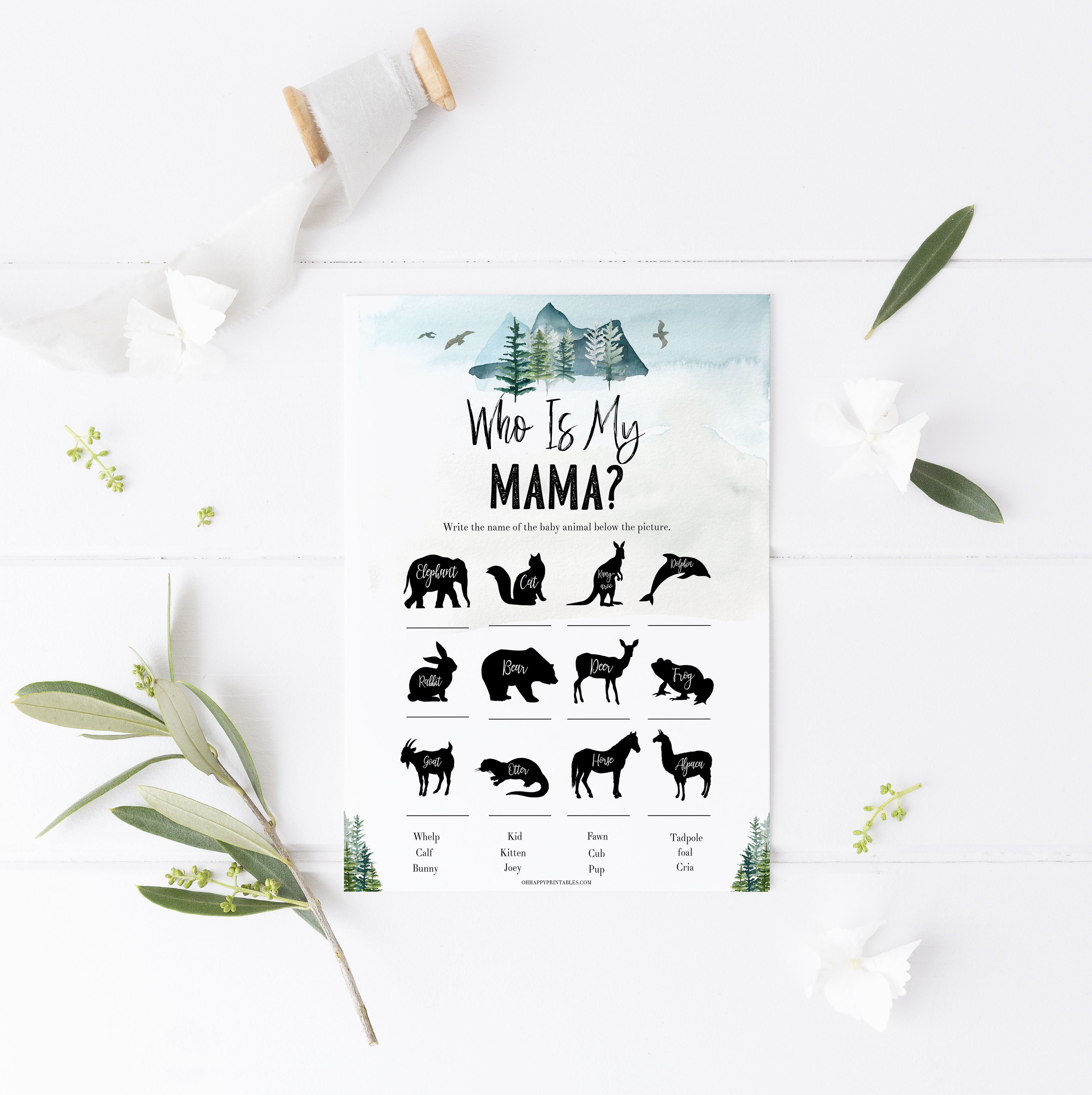 who is my mama game, Printable baby shower games, adventure awaits baby games, baby shower games, fun baby shower ideas, top baby shower ideas, adventure awaits baby shower, baby shower games, fun adventure baby shower ideas