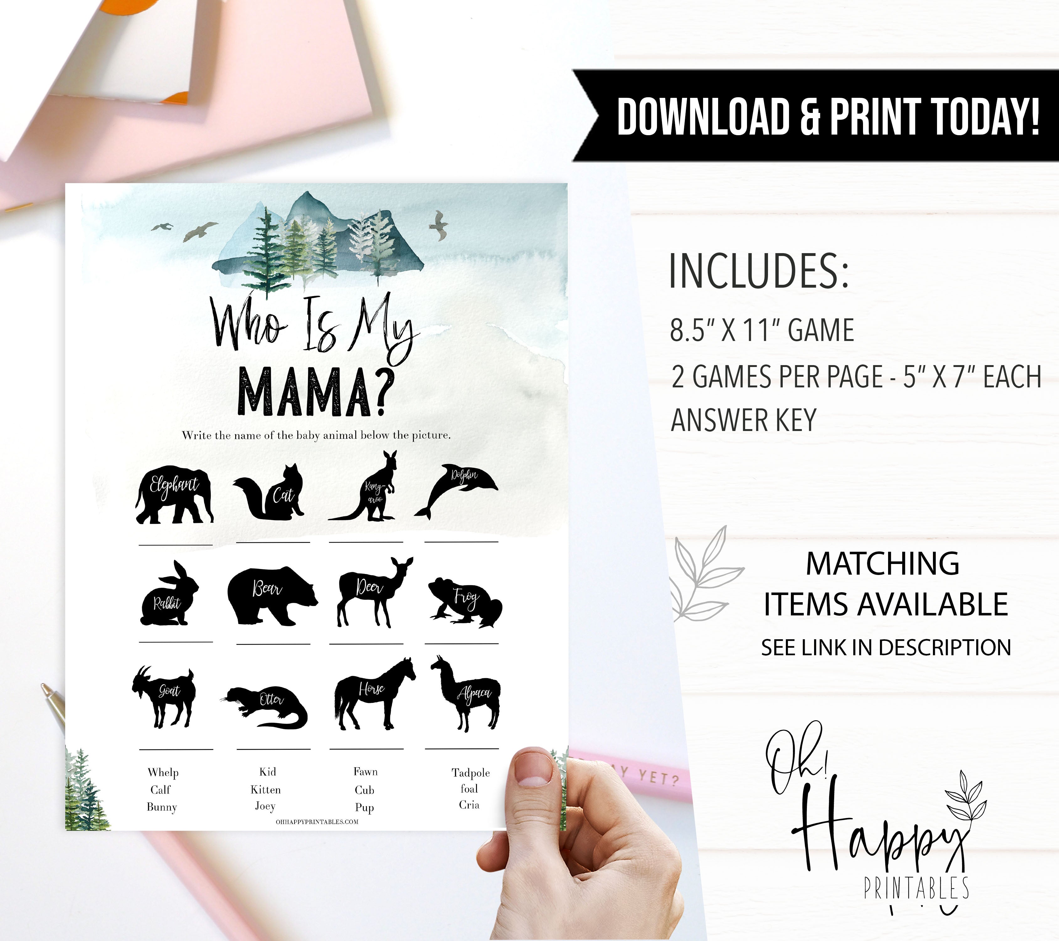 who is my mama game, Printable baby shower games, adventure awaits baby games, baby shower games, fun baby shower ideas, top baby shower ideas, adventure awaits baby shower, baby shower games, fun adventure baby shower ideas
