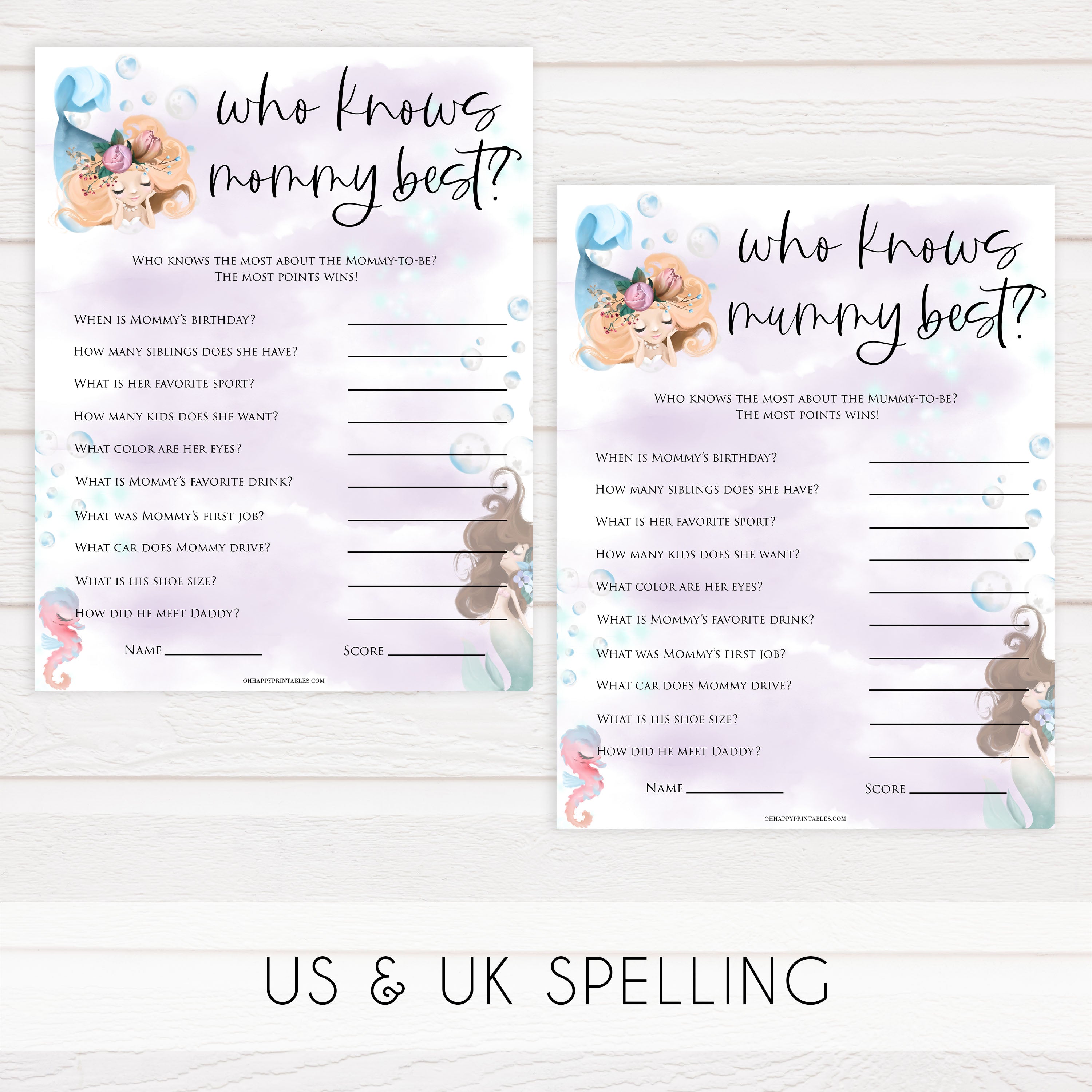 who knows mommy best baby game, Printable baby shower games, little mermaid baby games, baby shower games, fun baby shower ideas, top baby shower ideas, little mermaid baby shower, baby shower games, pink hearts baby shower ideas