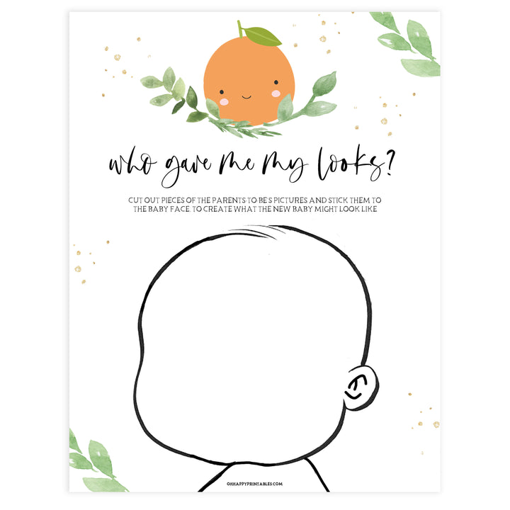who gave me my looks game, Printable baby shower games, little cutie baby games, baby shower games, fun baby shower ideas, top baby shower ideas, little cutie baby shower, baby shower games, fun little cutie baby shower ideas