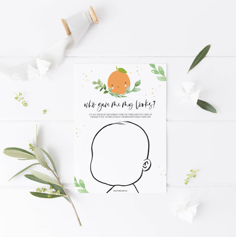 who gave me my looks game, Printable baby shower games, little cutie baby games, baby shower games, fun baby shower ideas, top baby shower ideas, little cutie baby shower, baby shower games, fun little cutie baby shower ideas