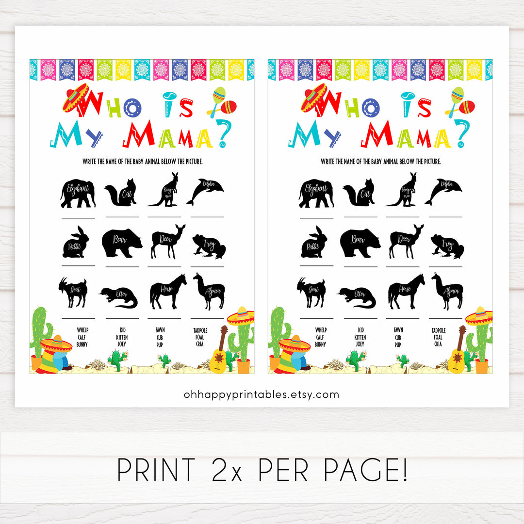 Who Is My Mama Game - Mexican Fiesta