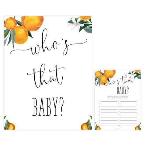 whos that baby game, Printable baby shower games, little cutie baby games, baby shower games, fun baby shower ideas, top baby shower ideas, little cutie baby shower, baby shower games, fun little cutie baby shower ideas, citrus baby shower games, citrus baby shower, orange baby shower