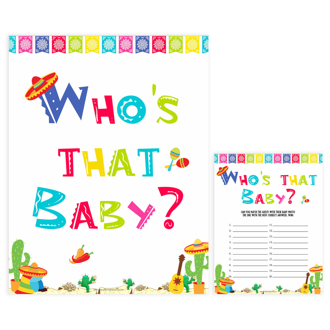 whoss that baby game, guess the baby picture, Printable baby shower games, Mexican fiesta fun baby games, baby shower games, fun baby shower ideas, top baby shower ideas, fiesta shower baby shower, fiesta baby shower ideas