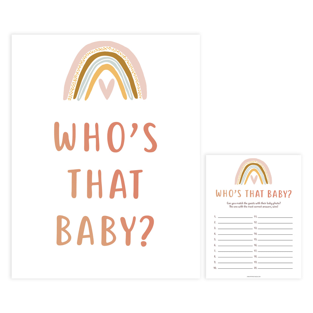 whos that baby game, Printable baby shower games, boho rainbow baby games, baby shower games, fun baby shower ideas, top baby shower ideas, boho rainbow baby shower, baby shower games, fun boho rainbow baby shower ideas
