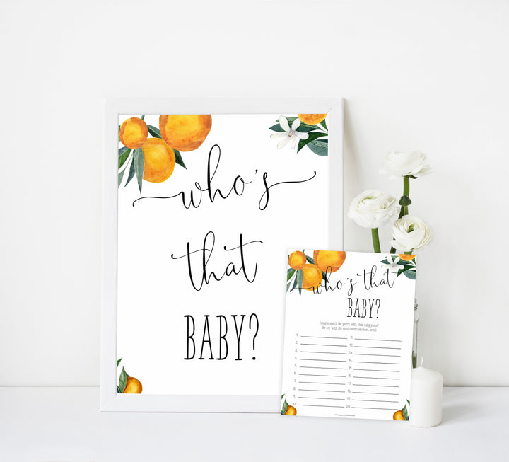 whos that baby game, Printable baby shower games, little cutie baby games, baby shower games, fun baby shower ideas, top baby shower ideas, little cutie baby shower, baby shower games, fun little cutie baby shower ideas, citrus baby shower games, citrus baby shower, orange baby shower