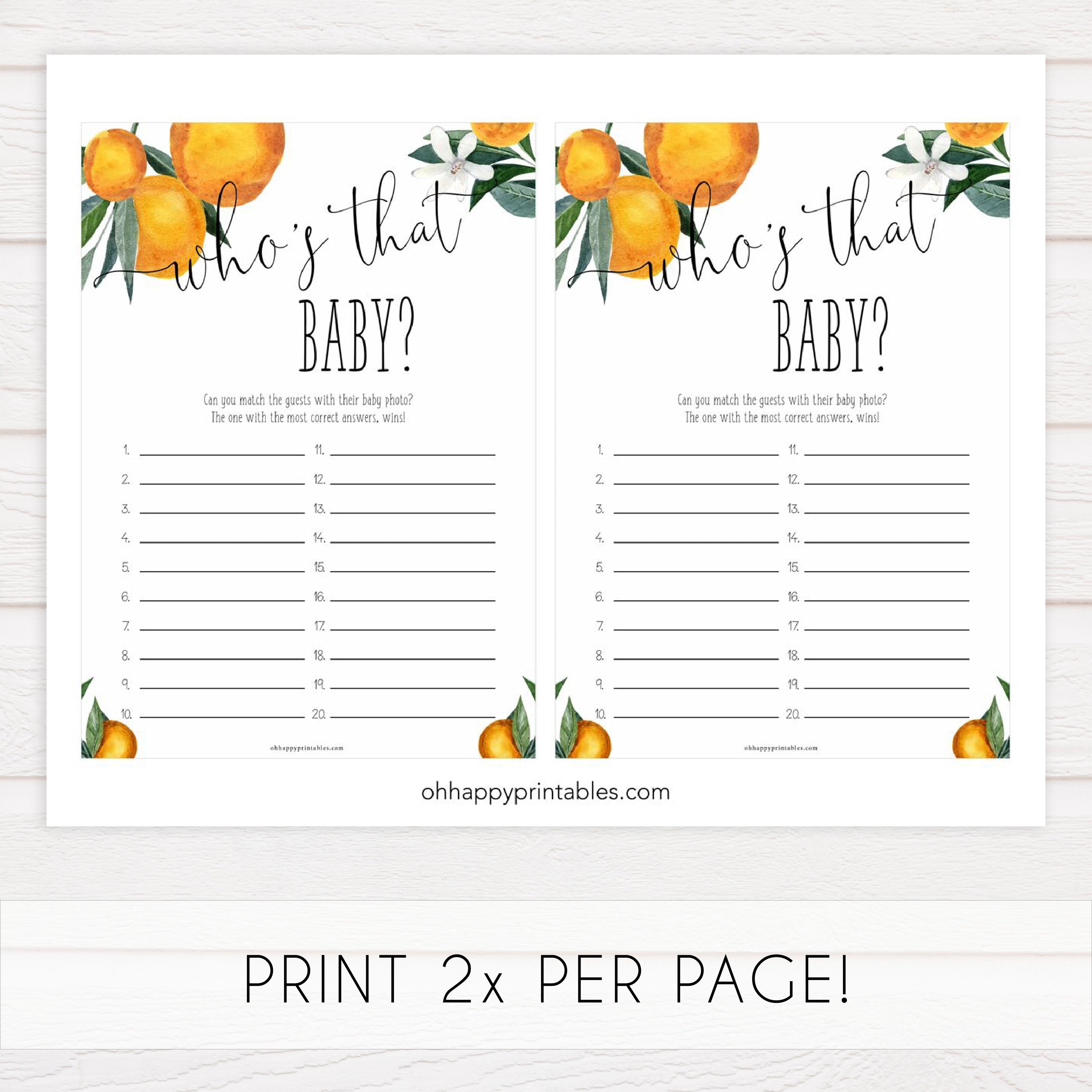 whos that baby game, Printable baby shower games, little cutie baby games, baby shower games, fun baby shower ideas, top baby shower ideas, little cutie baby shower, baby shower games, fun little cutie baby shower ideas, citrus baby shower games, citrus baby shower, orange baby shower