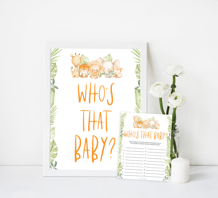 whos that baby game, Printable baby shower games, safari animals baby games, baby shower games, fun baby shower ideas, top baby shower ideas, safari animals baby shower, baby shower games, fun baby shower ideas