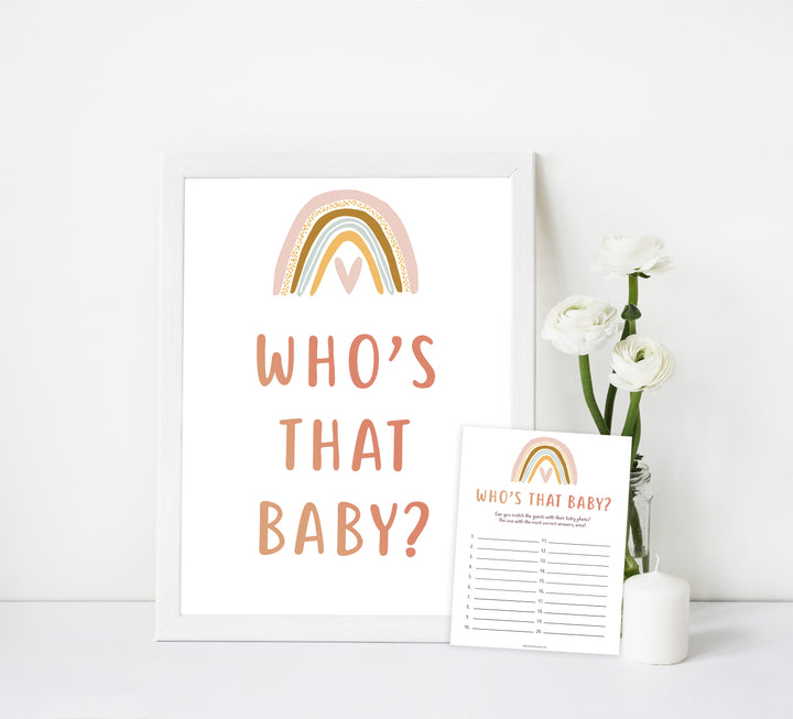 whos that baby game, Printable baby shower games, boho rainbow baby games, baby shower games, fun baby shower ideas, top baby shower ideas, boho rainbow baby shower, baby shower games, fun boho rainbow baby shower ideas
