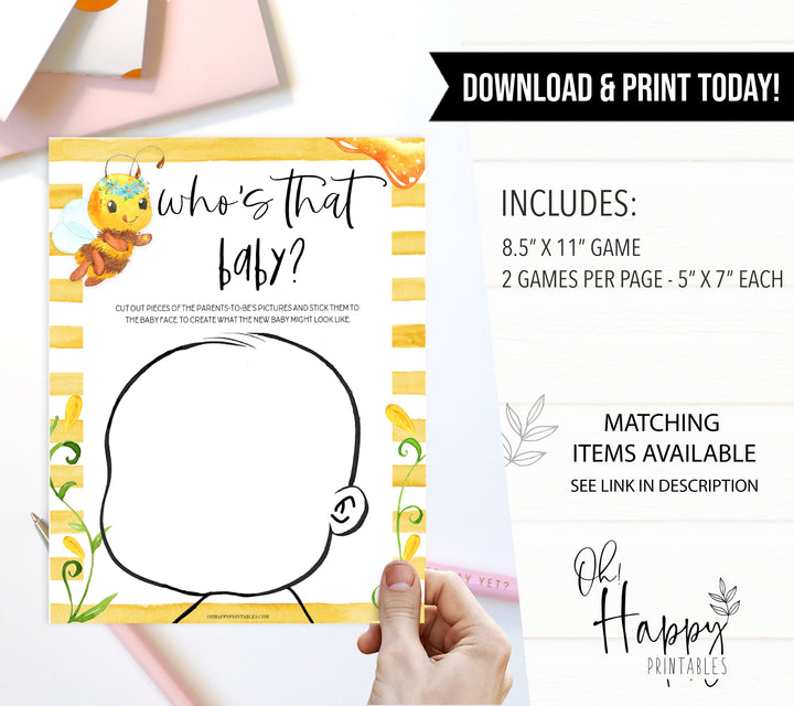 who gave me my looks, Printable baby shower games, mommy bee fun baby games, baby shower games, fun baby shower ideas, top baby shower ideas, mommy to bee baby shower, friends baby shower ideas
