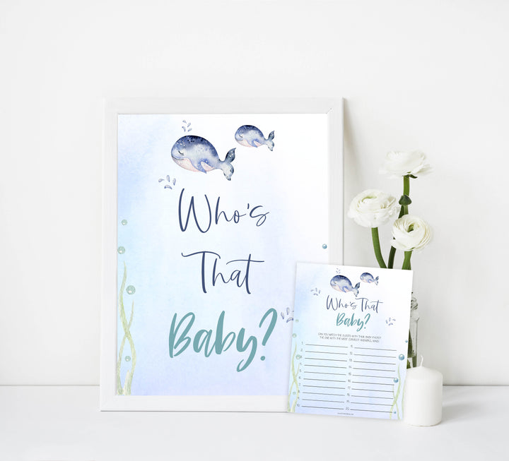 whos that baby game, Printable baby shower games, whale baby games, baby shower games, fun baby shower ideas, top baby shower ideas, whale baby shower, baby shower games, fun whale baby shower ideas