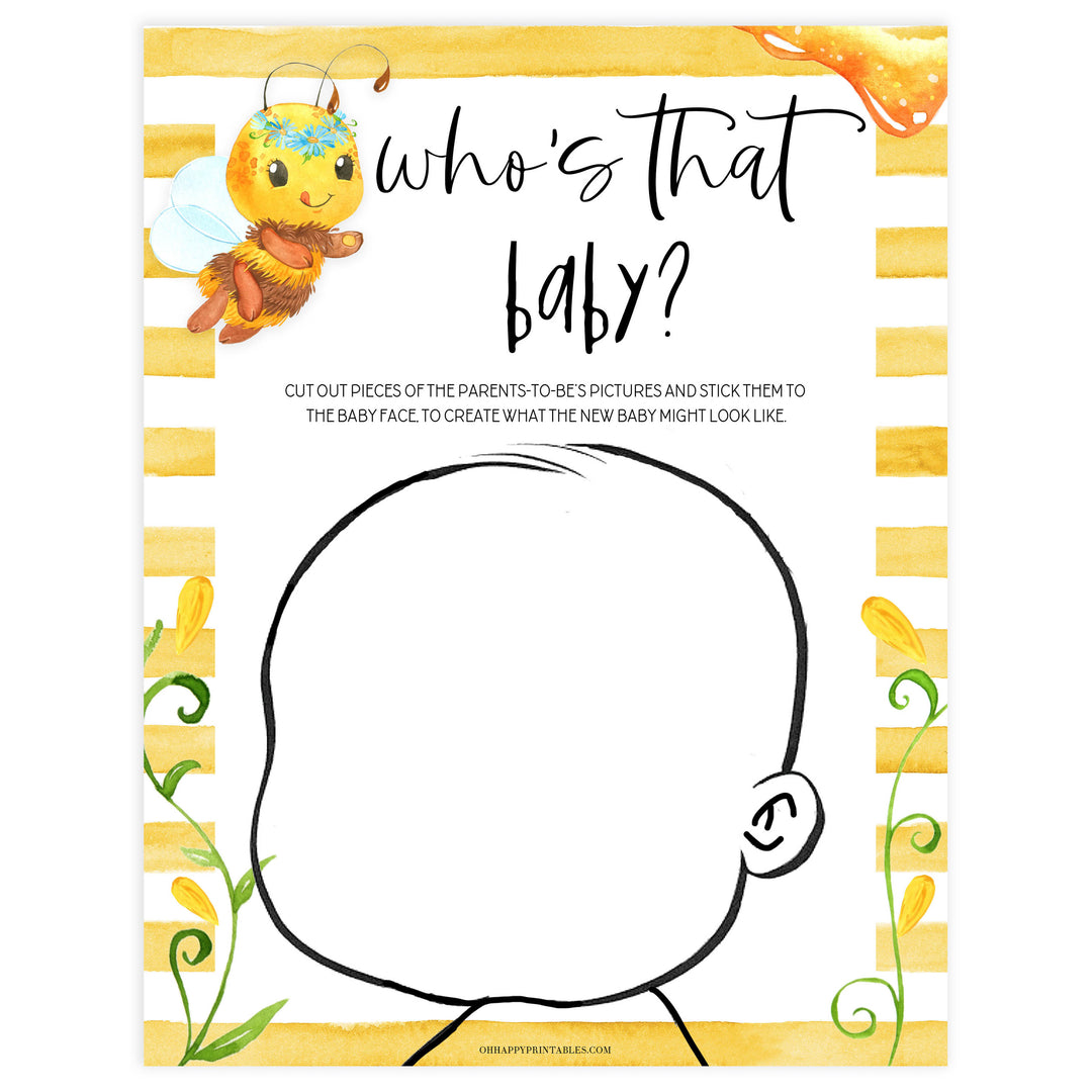 who gave me my looks, Printable baby shower games, mommy bee fun baby games, baby shower games, fun baby shower ideas, top baby shower ideas, mommy to bee baby shower, friends baby shower ideas