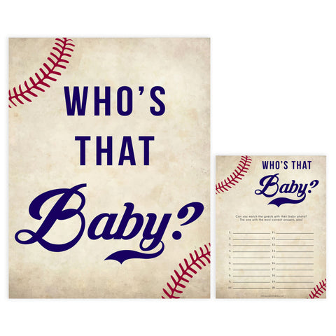 whos that baby game, baby photo game, Baseball baby shower games, printable baby shower games, fun baby shower games, top baby shower ideas, little slugger baby games