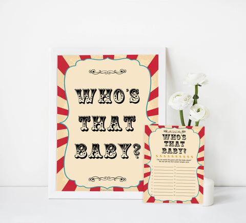 whos that baby game, guess the baby photo game, Printable baby shower games, circus fun baby games, baby shower games, fun baby shower ideas, top baby shower ideas, carnival baby shower, circus baby shower ideas