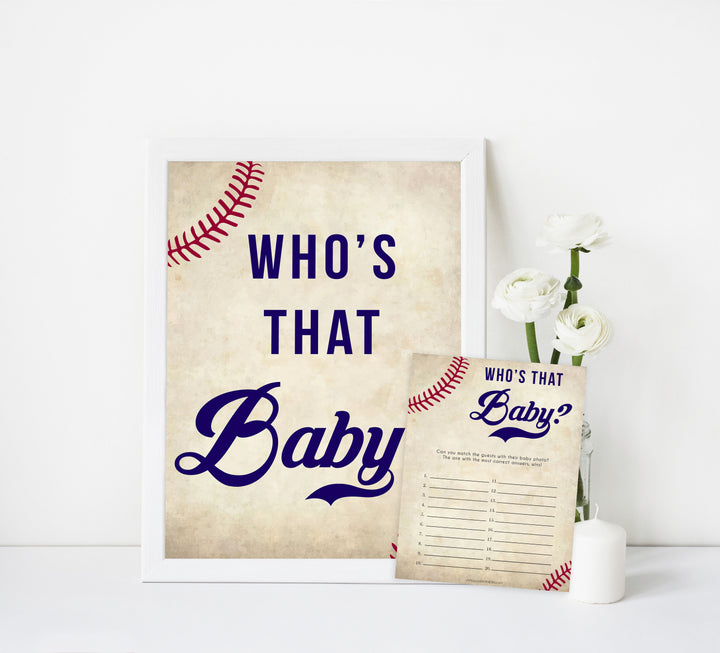 whos that baby game, baby photo game, Baseball baby shower games, printable baby shower games, fun baby shower games, top baby shower ideas, little slugger baby games
