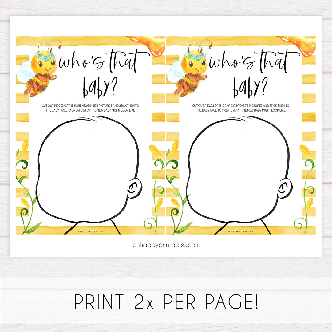 who gave me my looks, Printable baby shower games, mommy bee fun baby games, baby shower games, fun baby shower ideas, top baby shower ideas, mommy to bee baby shower, friends baby shower ideas