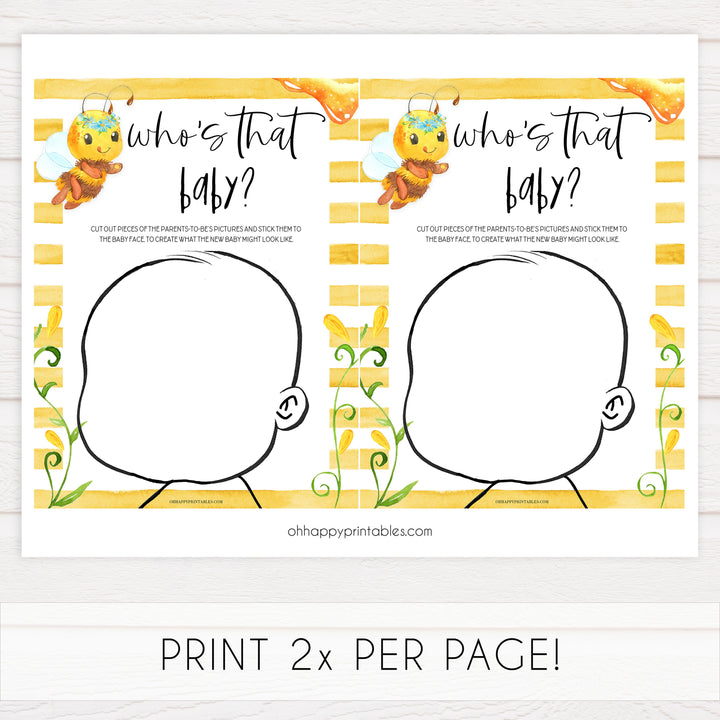 who gave me my looks, Printable baby shower games, mommy bee fun baby games, baby shower games, fun baby shower ideas, top baby shower ideas, mommy to bee baby shower, friends baby shower ideas