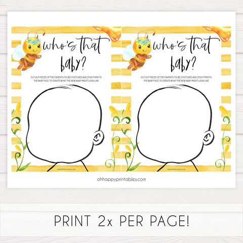 who gave me my looks, Printable baby shower games, mommy bee fun baby games, baby shower games, fun baby shower ideas, top baby shower ideas, mommy to bee baby shower, friends baby shower ideas