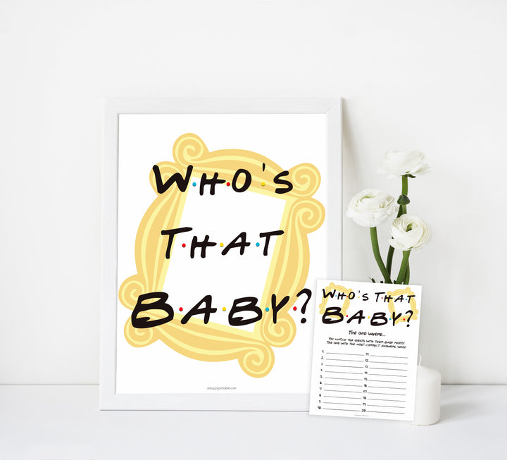 whos that baby game, Printable baby shower games, friends fun baby games, baby shower games, fun baby shower ideas, top baby shower ideas, friends baby shower, friends baby shower ideas