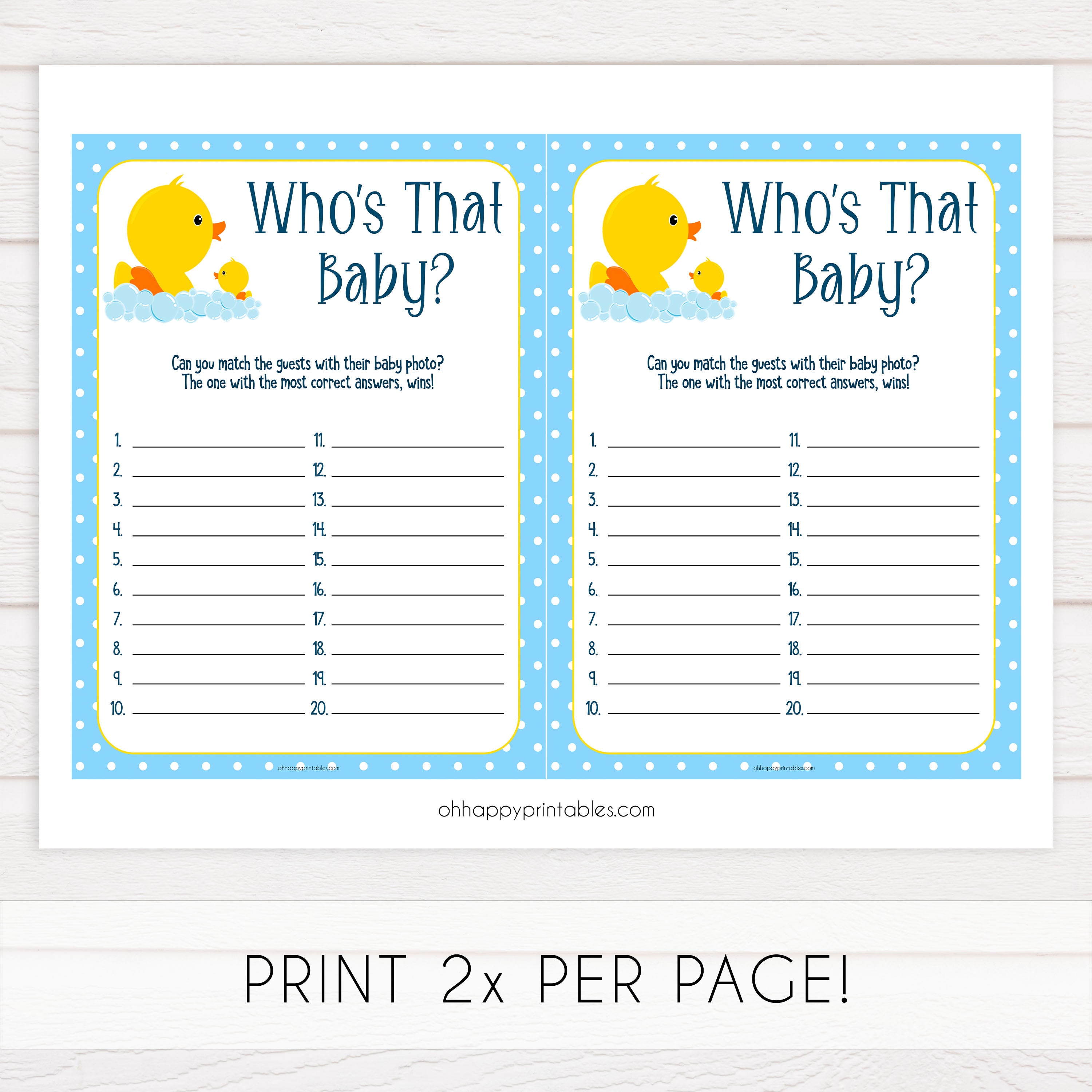 whos that baby baby game, rubber ducky baby shower game, printable baby games, fun baby shower games, top baby games