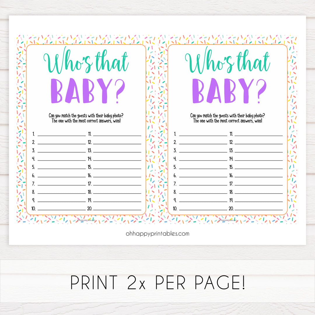 whos that baby game, guess the baby picture games, Printable baby shower games, baby sprinkle fun baby games, baby shower games, fun baby shower ideas, top baby shower ideas, sprinkle shower baby shower, friends baby shower ideas