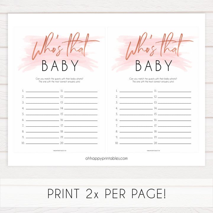 Pink swash baby games, whos that baby game, printable baby games, fun baby games, pink baby shower, top baby games, fun baby games, its a girl baby game
