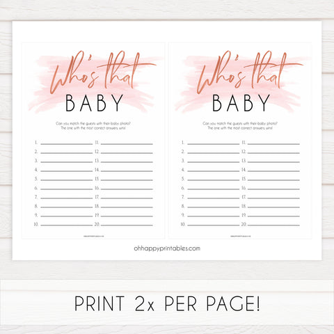Pink swash baby games, whos that baby game, printable baby games, fun baby games, pink baby shower, top baby games, fun baby games, its a girl baby game