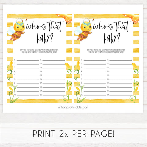 whos that baby game, guess the baby picture, Printable baby shower games, mommy bee fun baby games, baby shower games, fun baby shower ideas, top baby shower ideas, mommy to bee baby shower, friends baby shower ideas