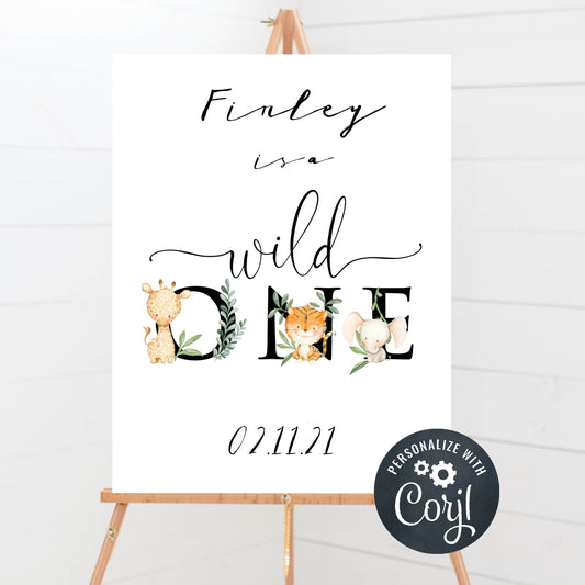 editable first birthday welcome sign, printable first birthday welcome sign, wild ones birthday welcome sign, where the wild ones are birthday theme 