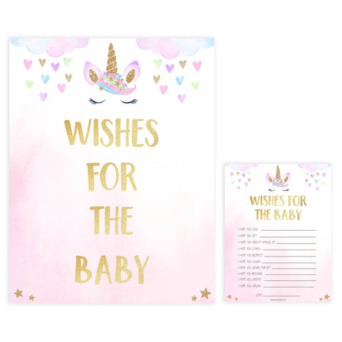 wishes for the baby game, Printable baby shower games, unicorn baby games, baby shower games, fun baby shower ideas, top baby shower ideas, unicorn baby shower, baby shower games, fun unicorn baby shower ideas