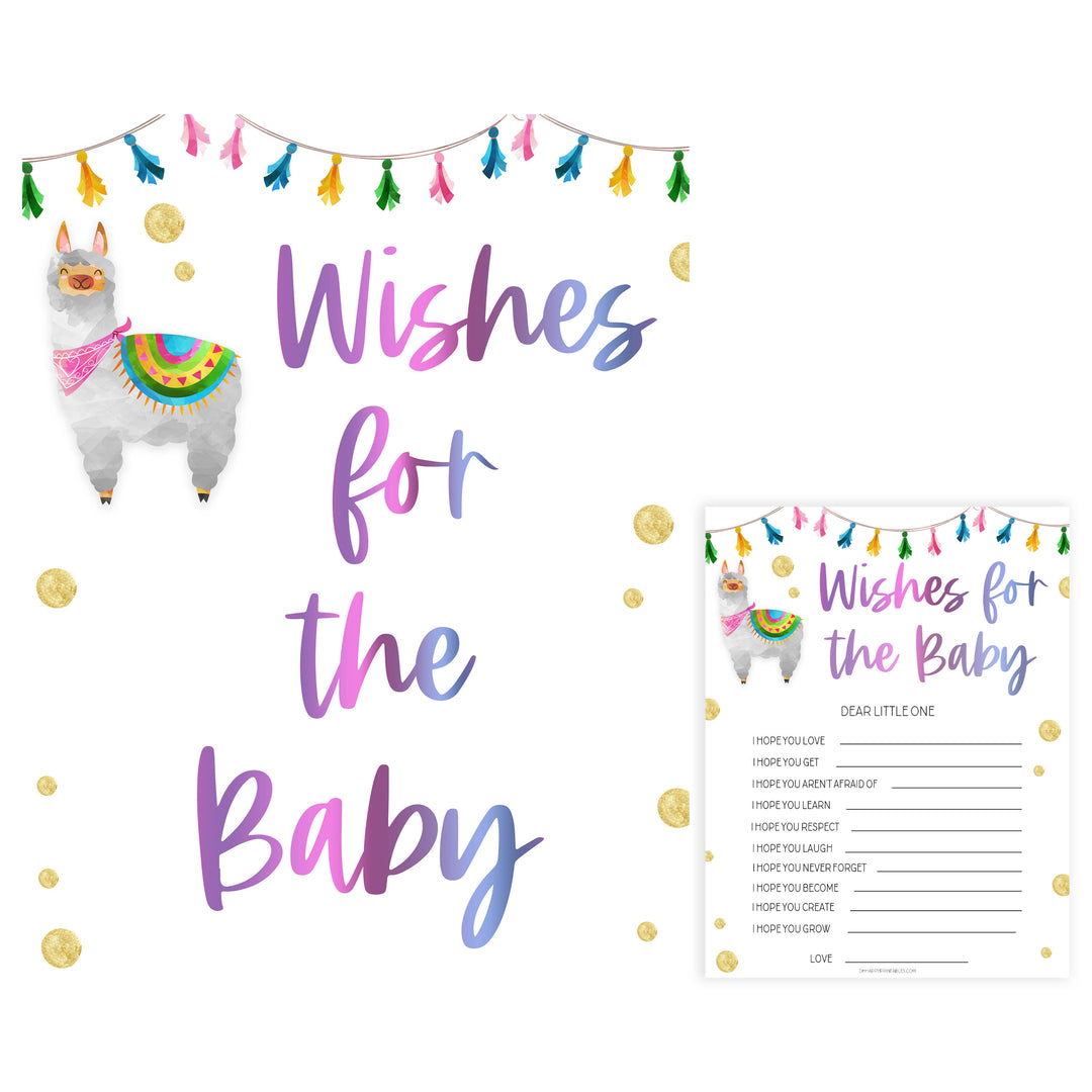 wishes for the baby game, Printable baby shower games, llama fiesta fun baby games, baby shower games, fun baby shower ideas, top baby shower ideas, Llama fiesta shower baby shower, fiesta baby shower ideas