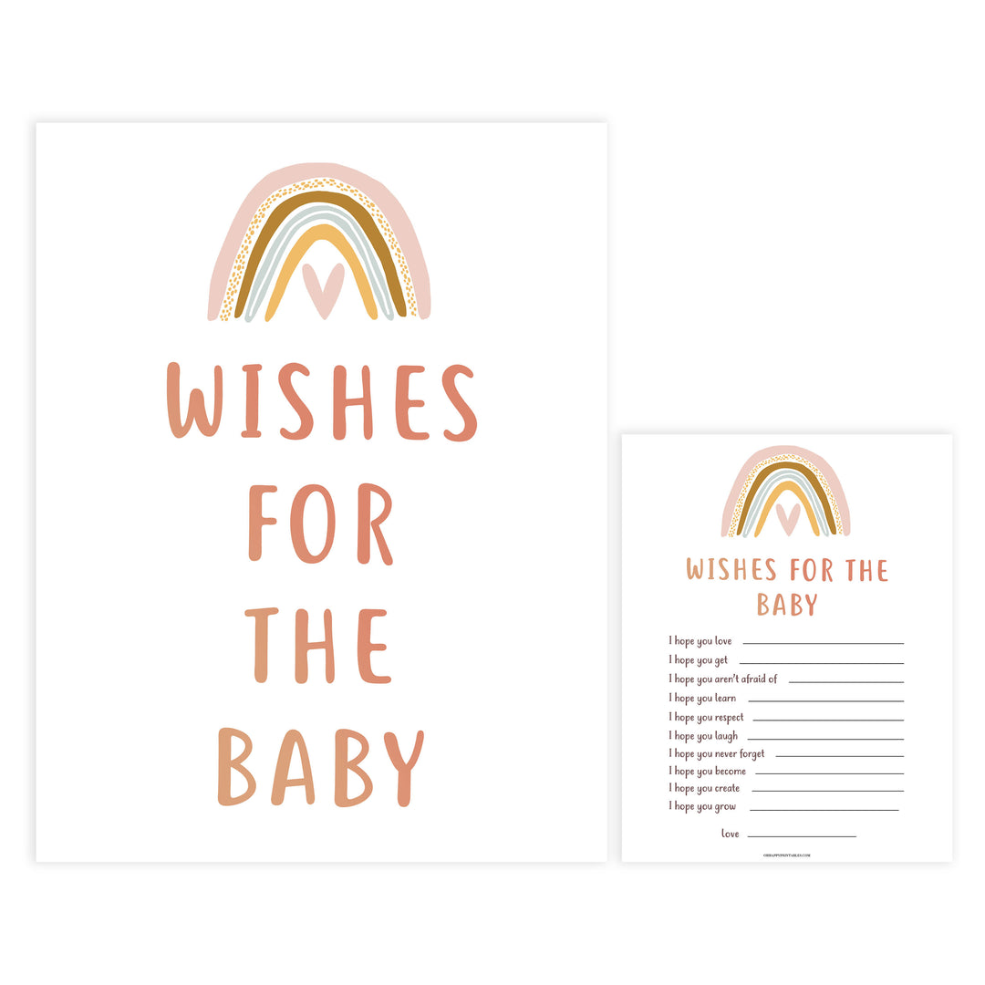wishes for the baby keepsake, Printable baby shower games, boho rainbow baby games, baby shower games, fun baby shower ideas, top baby shower ideas, boho rainbow baby shower, baby shower games, fun boho rainbow baby shower ideas
