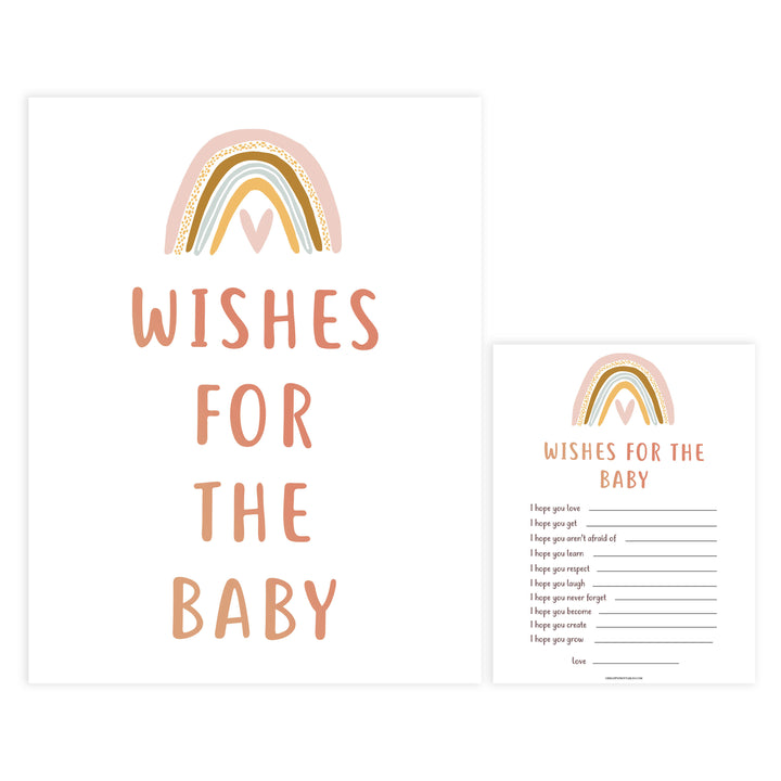 wishes for the baby keepsake, Printable baby shower games, boho rainbow baby games, baby shower games, fun baby shower ideas, top baby shower ideas, boho rainbow baby shower, baby shower games, fun boho rainbow baby shower ideas