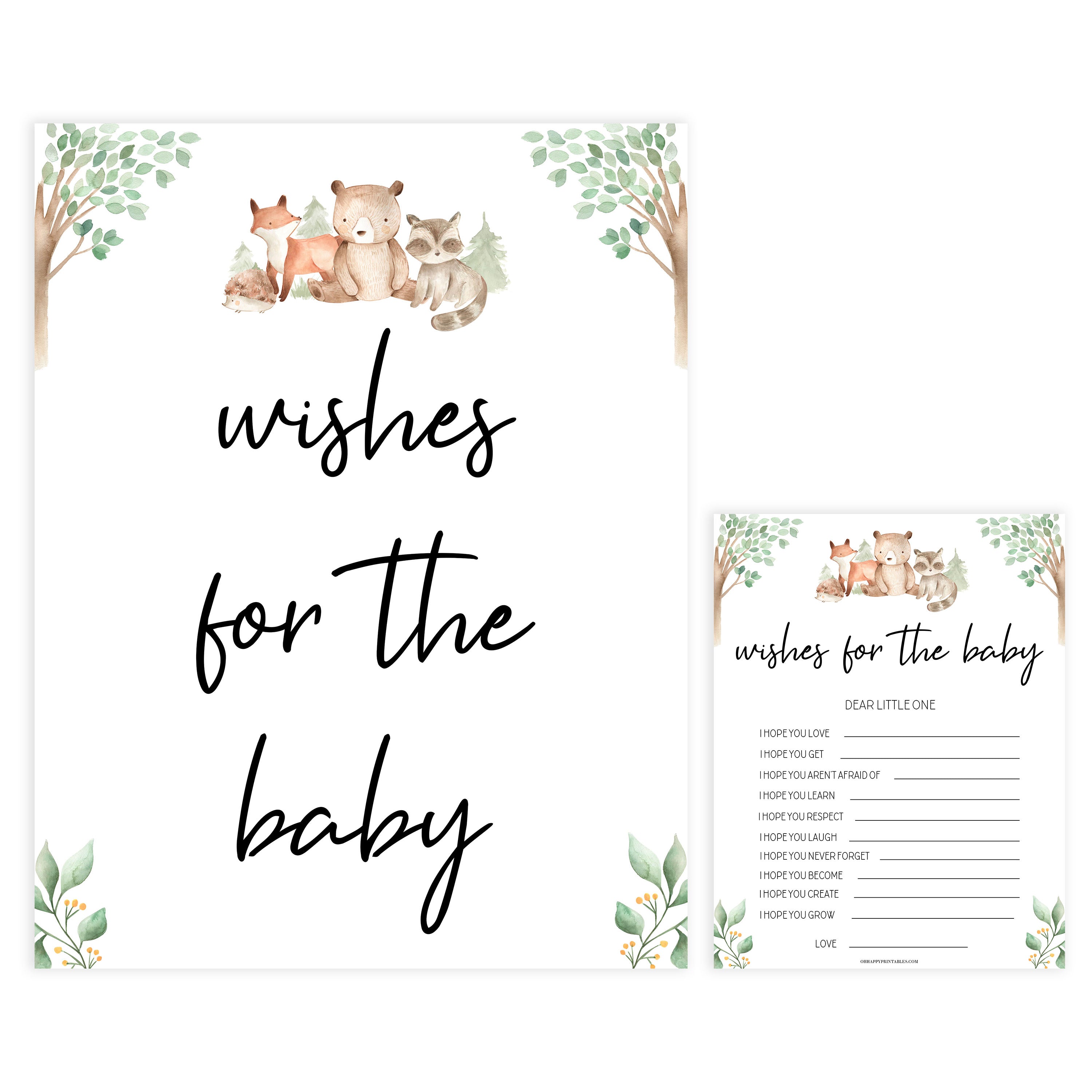wishes for the baby game, Printable baby shower games, woodland animals baby games, baby shower games, fun baby shower ideas, top baby shower ideas, woodland baby shower, baby shower games, fun woodland animals baby shower ideas