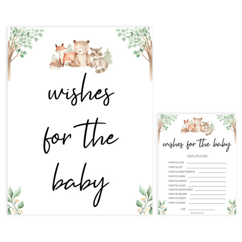 wishes for the baby game, Printable baby shower games, woodland animals baby games, baby shower games, fun baby shower ideas, top baby shower ideas, woodland baby shower, baby shower games, fun woodland animals baby shower ideas