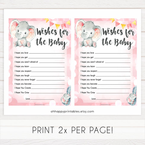Wishes for The Baby - Pink Elephant