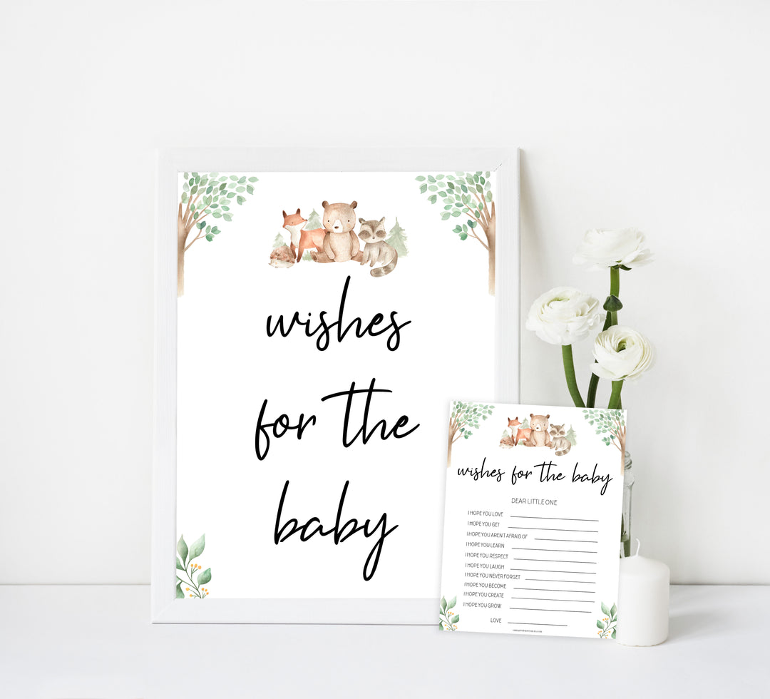 wishes for the baby game, Printable baby shower games, woodland animals baby games, baby shower games, fun baby shower ideas, top baby shower ideas, woodland baby shower, baby shower games, fun woodland animals baby shower ideas