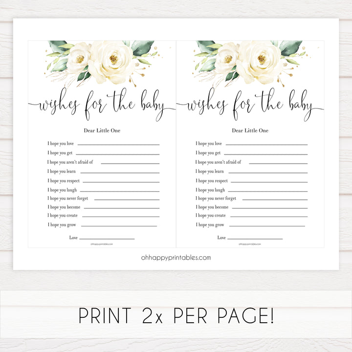 wishes for the baby game, Printable baby shower games, shite floral baby games, baby shower games, fun baby shower ideas, top baby shower ideas, floral baby shower, baby shower games, fun floral baby shower ideas