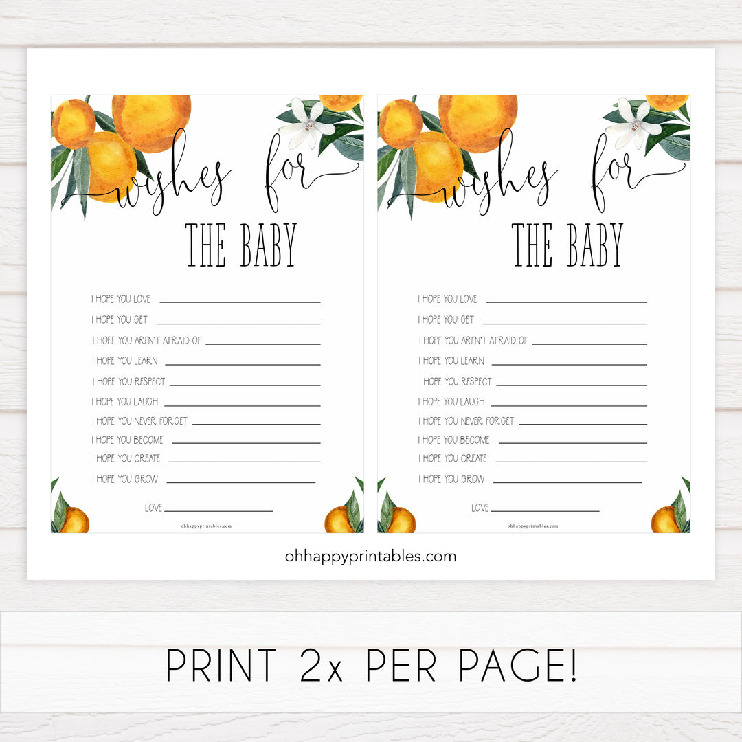 wishes for the baby keepsake, Printable baby shower games, little cutie baby games, baby shower games, fun baby shower ideas, top baby shower ideas, little cutie baby shower, baby shower games, fun little cutie baby shower ideas, citrus baby shower games, citrus baby shower, orange baby shower