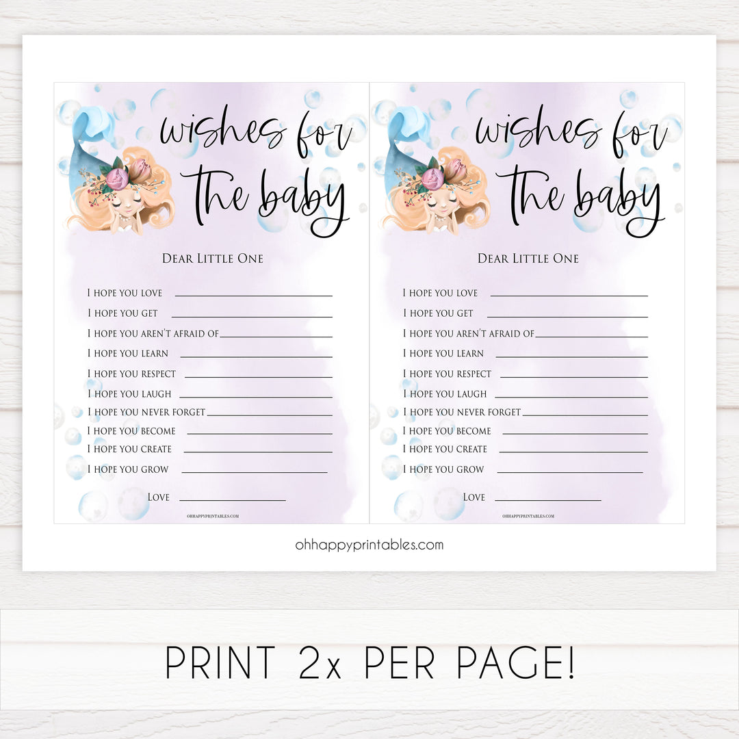 wishes for the baby keepsake, Printable baby shower games, little mermaid baby games, baby shower games, fun baby shower ideas, top baby shower ideas, little mermaid baby shower, baby shower games, pink hearts baby shower ideas