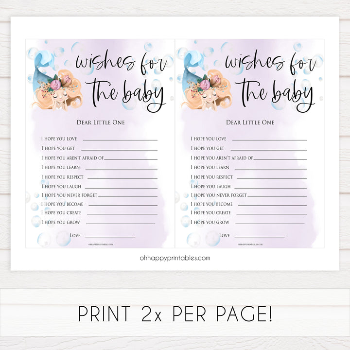 wishes for the baby keepsake, Printable baby shower games, little mermaid baby games, baby shower games, fun baby shower ideas, top baby shower ideas, little mermaid baby shower, baby shower games, pink hearts baby shower ideas