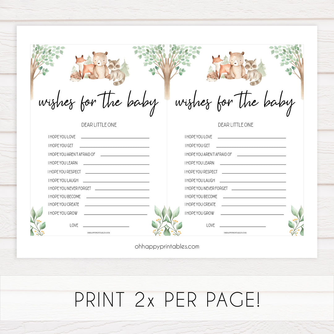 wishes for the baby game, Printable baby shower games, woodland animals baby games, baby shower games, fun baby shower ideas, top baby shower ideas, woodland baby shower, baby shower games, fun woodland animals baby shower ideas