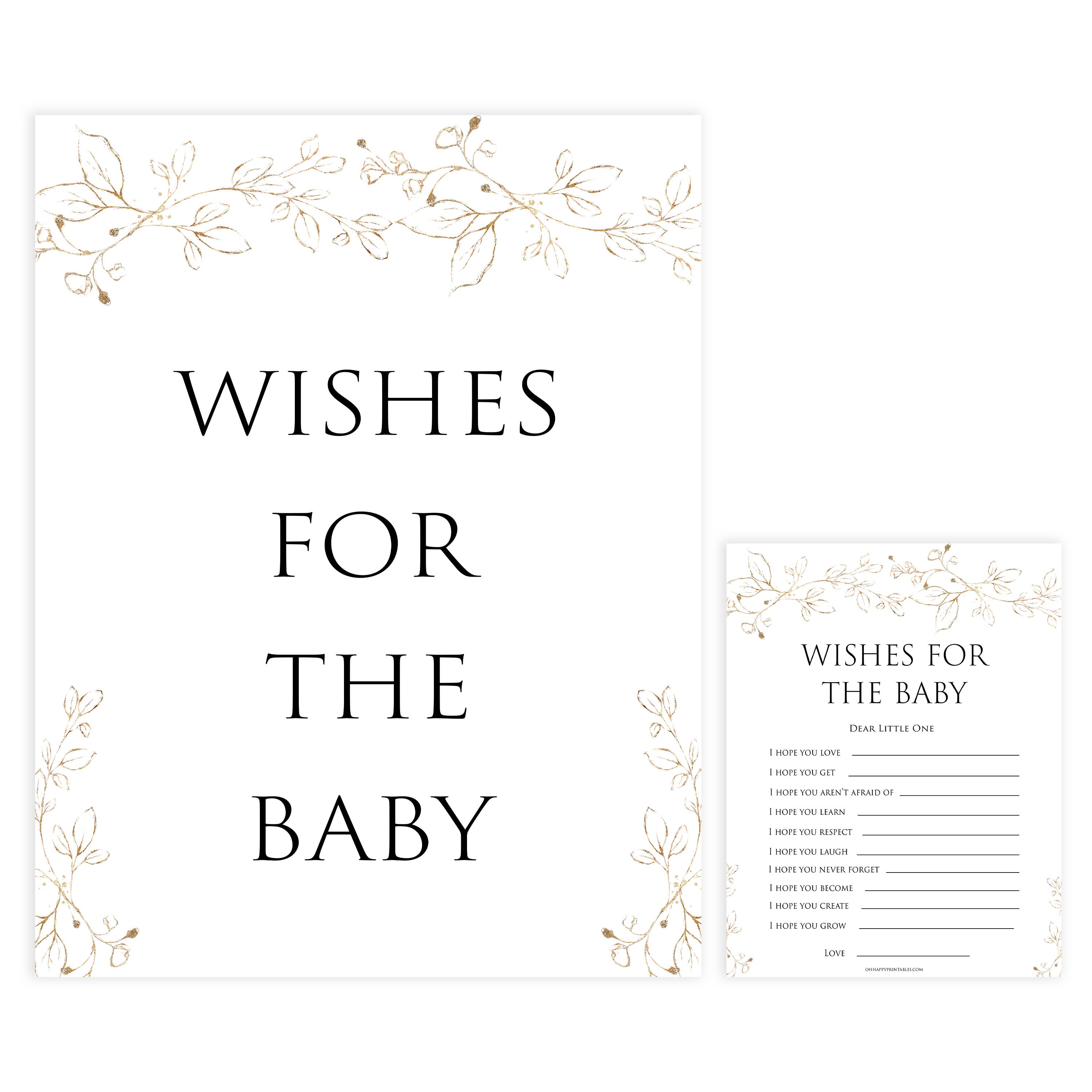 wishes for the baby keepsake, Printable baby shower games, gold leaf baby games, baby shower games, fun baby shower ideas, top baby shower ideas, gold leaf baby shower, baby shower games, fun gold leaf baby shower ideas