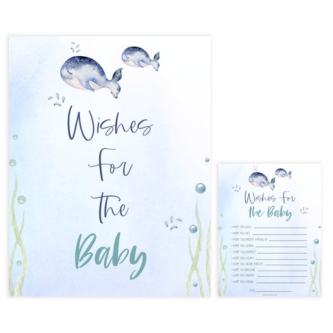 wishes for the baby game, Printable baby shower games, whale baby games, baby shower games, fun baby shower ideas, top baby shower ideas, whale baby shower, baby shower games, fun whale baby shower ideas