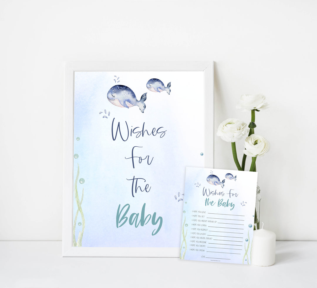 wishes for the baby game, Printable baby shower games, whale baby games, baby shower games, fun baby shower ideas, top baby shower ideas, whale baby shower, baby shower games, fun whale baby shower ideas